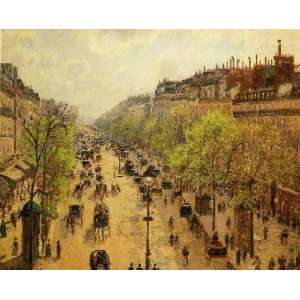   , painting name Boulevard Montmartre Spring 1, by Pissarro Camille