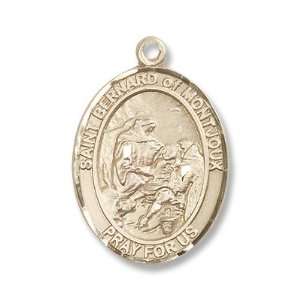  14K Gold St. Bernard of Montjoux Medal Jewelry