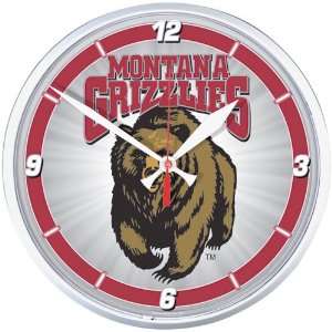 Montana Grizzlies Round Wall Clock