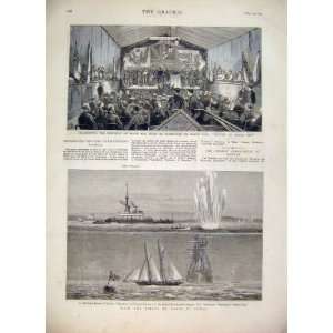 Hms Sultan Besika Bay Thunderer Yacht Hildegarde 1877