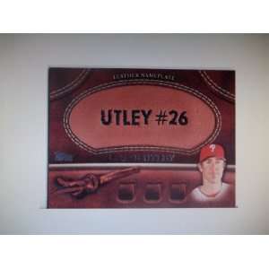 2011 Topps Leather Nameplate Chase Utley Phillies  Sports 