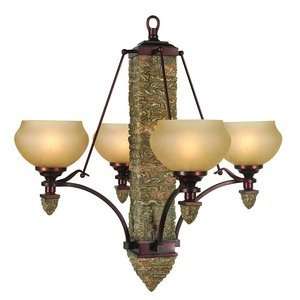  4 Lt. River Rock Chandelier