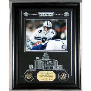 Troy Aikman Hof Archival Etched Glass Photomint  Sports 