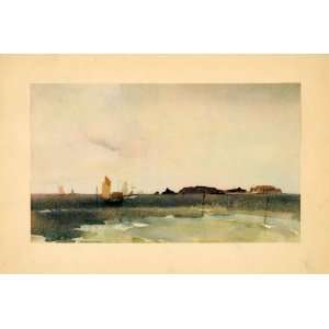  1928 Tipped In Print William Russell Flint Breton Sea Sail 