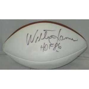  Willie Lanier Autographed Football   ~psa Coa~w hof 86 