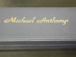 14KT solid yellow Sleek Michael Anthony rectangular face watch 7 Box 