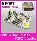 Port Power Supply Box For CCTV Camera 12V 20A HH 250W