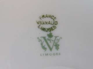 Gold Rim Vignaud Meuse Limoges 1928 Sandwich Plate  