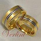   Wedding Bands 14k Gold Rings Set Bridal Jewelry Silver Color Line
