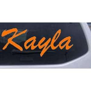  Orange 10in X 4.0in    Kayla Car Window Wall Laptop Decal 