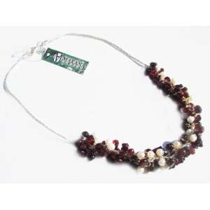  Marana Jewelry  Garnet Gemstones and Fresh Water Pearls 