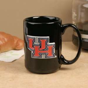Houston Cougars Black 15oz. Pewter Logo Ceramic Mug