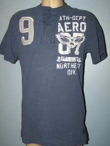 NWT Aeropostale Mens HENLEY Short Sleeve Shirt M Med  
