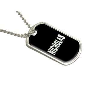  Nicholas   Name Military Dog Tag Luggage Keychain 