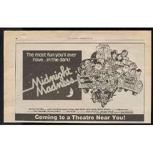  1980 Midnight Madness Movie Promo Print Ad (Movie 