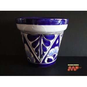 MEXICAN TALAVERA Ceramic Flower Planter Pot 5 1/2 [Vibrant Hand 
