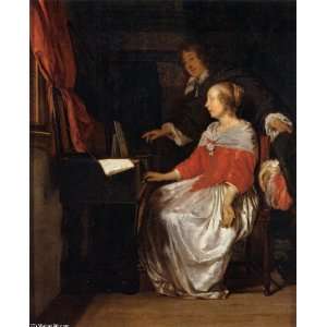   Oil Reproduction   Gabriel Metsu   32 x 40 inches   Virginal Player
