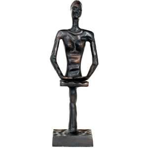  Abstract Female Statuette On Pedestal