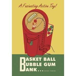  Vintage Art Basket Ball Bubble Gum Bank   21644 1