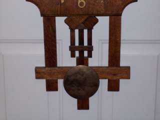 Antique American Mission Oak Wall Clock *Runs Good*  