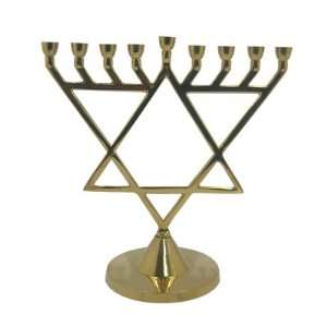  Hanukkah Menorah for Jewish Holiday. Made of Brass. Star 