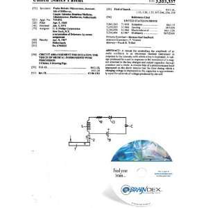  NEW Patent CD for CIRCUIT ARRANGEMENT FOR IMITATING THE 