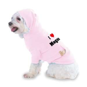  I Love/Heart Megan Hooded (Hoody) T Shirt with pocket for 