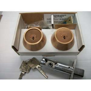  Medeco Double Cylinder Lock 2 3/8 Satin Bronze 11t0205 