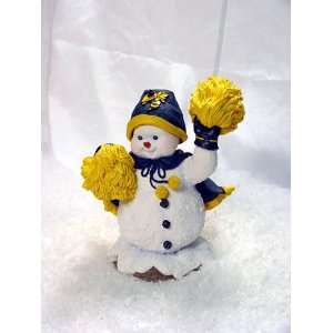   Yellow Jackets Porcelain Snow Woman Cheering Alice
