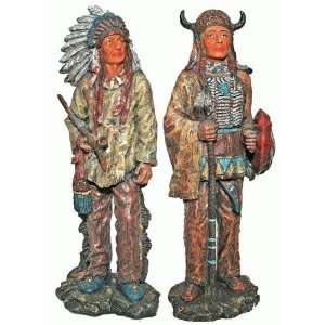  Native American Indian Carved and Aged Wood Statue 9.5 