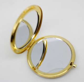 wholesale lots 5pcs gold metal Compact Make Up Mirror hollow out 