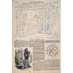  Fleet Street Galloway Steam Engine Rotary Print 1847