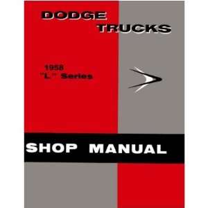 1958 DODGE PICKUP TRUCK Shop Service Manual Book 