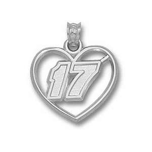  Matt Kenseth 17 in Heart Pendant   Sterling Silver 