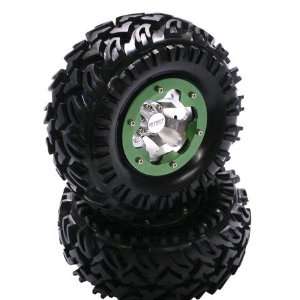  Type2 2.2 Wheel w/ Crawler Tire(2), Green INTC22791G Toys 