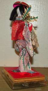 Vtg Paper Machet Geisha Kimono Oriental China Lady Figurine Doll In 