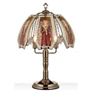   Glass Virgin Mary Mosaic Diamond Theme Touch Lamp