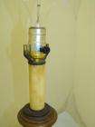 VTG Table Lamp Wood with Brass Base 19 Tall  