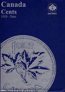 Set of Canada Small Cents (1920 1972) in Blue Uni Safe Folder/Book 
