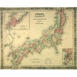  Johnson Map of Japan (1869)