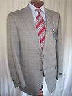   Marx Grey Plaid w/ Lavender Windowpane 2 Button Suit 42L NEW $695