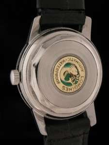 BIG 35mm Vintage LONGINES Automatic COMET Watch S.STEEL BLACK Dial 14K 