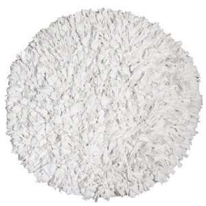 IXI CSNJSWHI RD Calypso Cotton Jersey White Shag Round Rug Size Round 