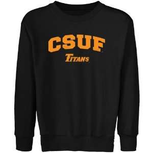  NCAA Cal State Fullerton Titans Youth Black Logo Arch Crew 