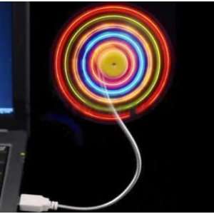  Flexible USB LED Light Fan For Notebook Laptop PC 