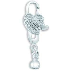   Heart Charm. Fits in Pandora,Trollbead,Chamilia Bracelets. Jewelry