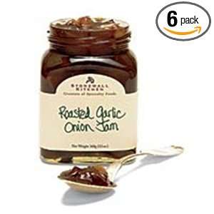 Stonewall Kitchens Roasted Garlic & Onion Jam 13 Ounce Jars (Pack of 6 