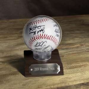   Personalized MLB Team Autographed Baseball in Case