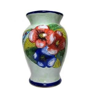 Majolica Vase Hand Painted in Mexico