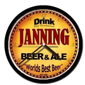  JANNING beer and ale cerveza wall clock 